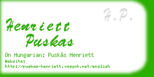 henriett puskas business card